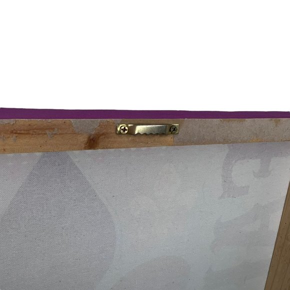 Fleur de Lis Faith Believe Stretched Canvas Girls Room Decor Pink Purple 16 in - Picture 8 of 8